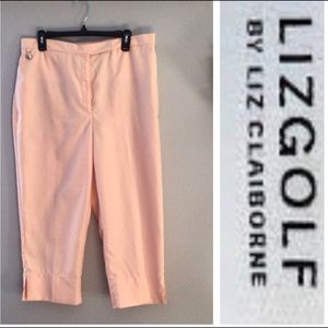EUC Liz Golf Anissa peach Capri size 16